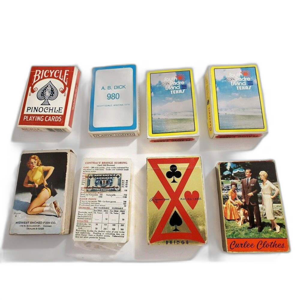 Lot Of 8 Packs Of Playing Cards Some Sealed Vintage Rare